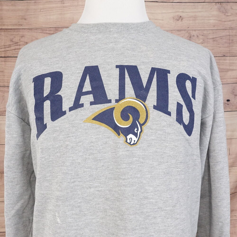 VINTAGE ST LOUIS RAMS LOGO MAJESTIC USA MADE CREW NECK SWEATSHIRT SZ XL